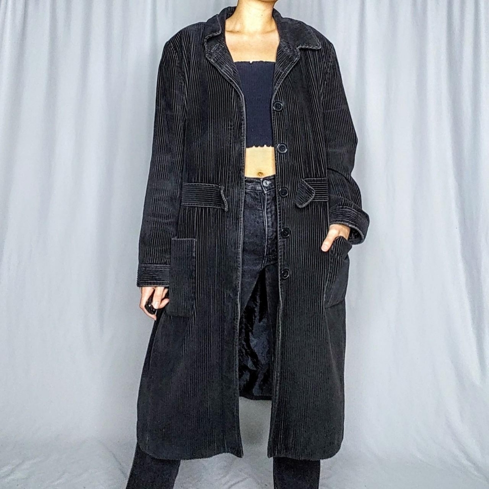 🛑 SOLD 🛑 Wide wale corduroy long vintage jacket - Picture 1 of 8